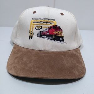 Vintage BNSF KC train hat cap safety first always